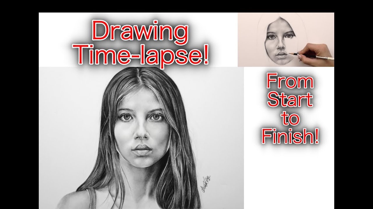 Speed Drawing!   |   Face & Straight Hair  ( From Start to Finish)