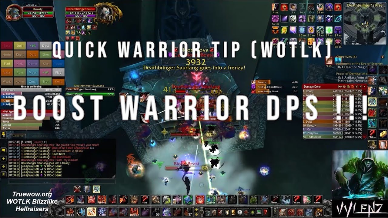 Quick Tip to BOOST WARRIOR DPS !!! with Indestructible Potion | Fury/Arms Warrior WoTLK PvE