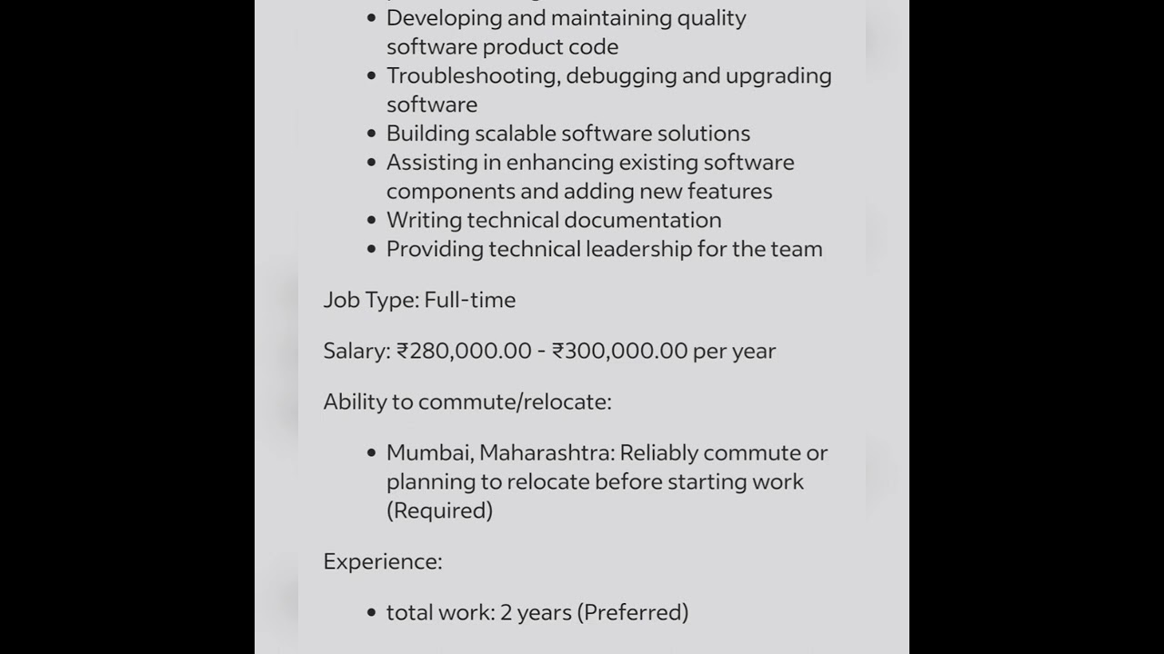Full Stack Developer#fresher #experienced#getemployed #youtubeshorts #fullstackdeveloperjobs