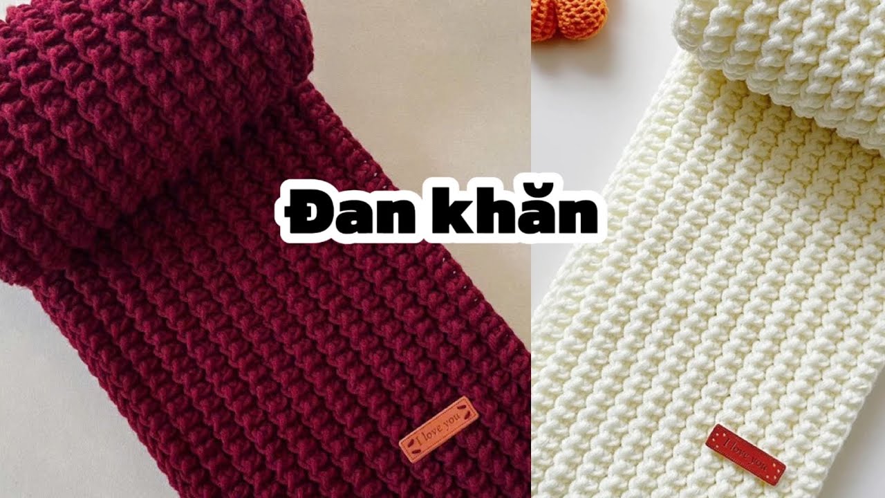 How to knit a wavy-pattern scarf - Hướng dẫn đan khăn họa tiết Sóng || Hướng dẫn đan khăn