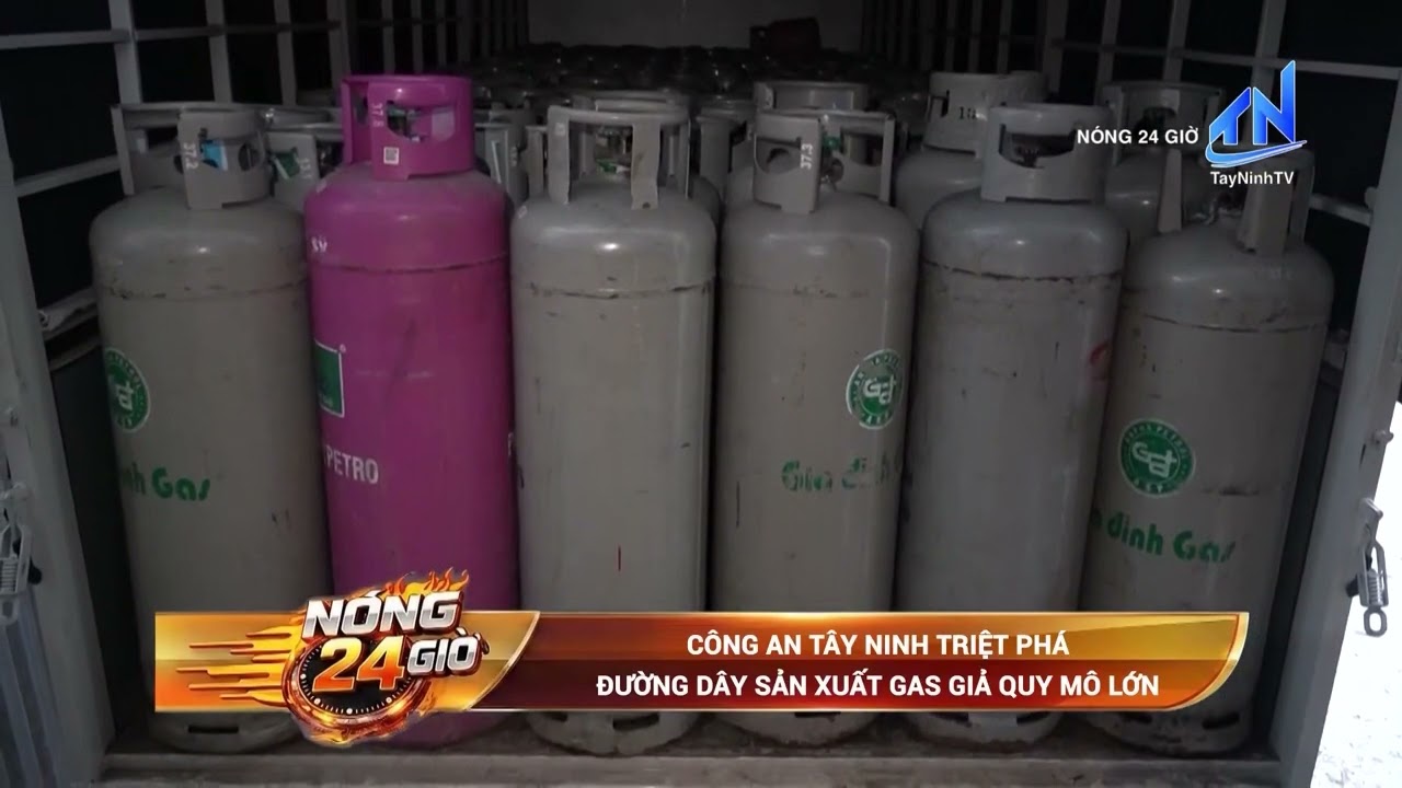 Công an Tây Ninh triệt phá đường dây sản xuất gas giả quy mô lớn | TayNinhTV
