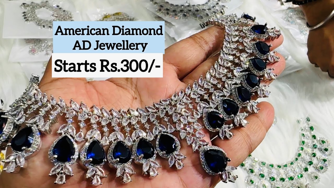 ₹300/- American Diamond (AD) Jewellery | Jewellery Wholesale Market Sadar Bazar in Delhi
