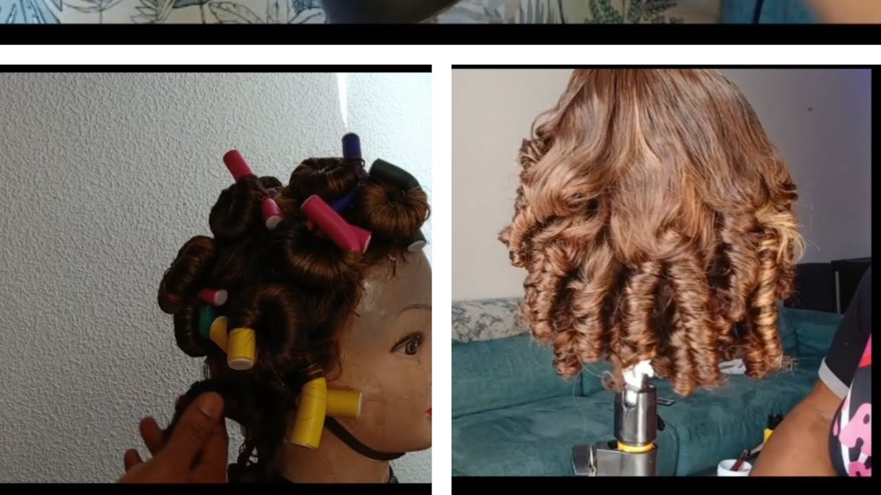 Stop using hot tools on ur bouncy hairs!! small flexi rod curls 