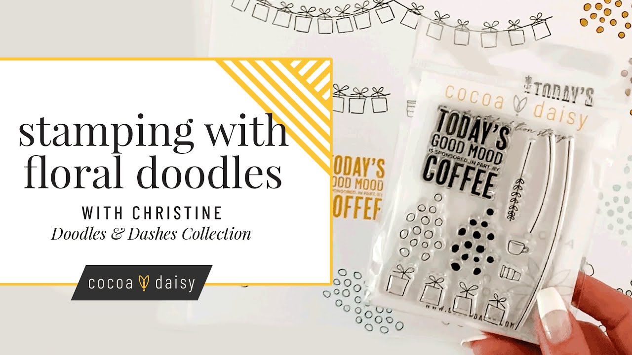 Stamping with Floral Doodles using Doodles & Dashes by Cocoa Daisy
