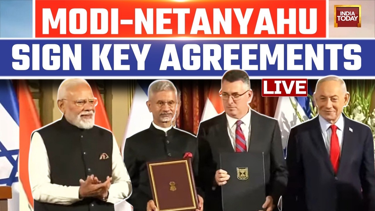 LIVE: Modi-Netanyahu Sign Key Deals On Defence, Agriculture And Commernce | PM Modi In Israel