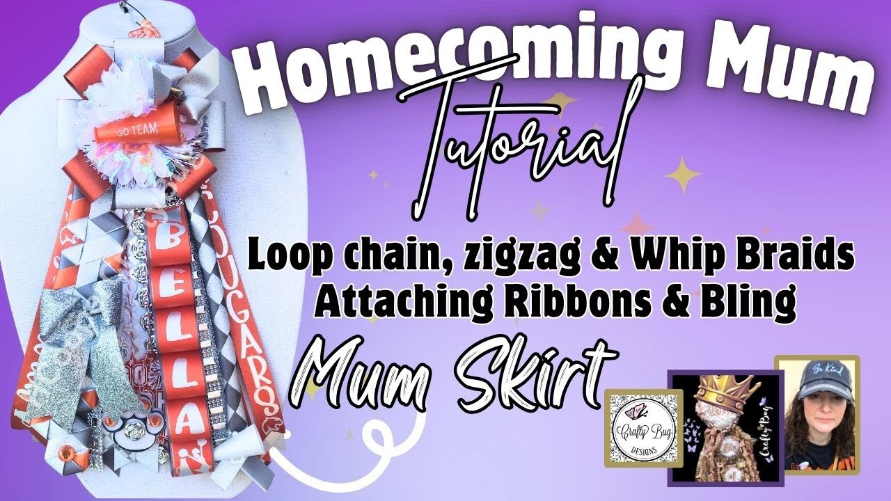 Mum Skirt Tutorial; Whip and ZigZag braids; Loop chain #homecomingmums #homecoming #howto