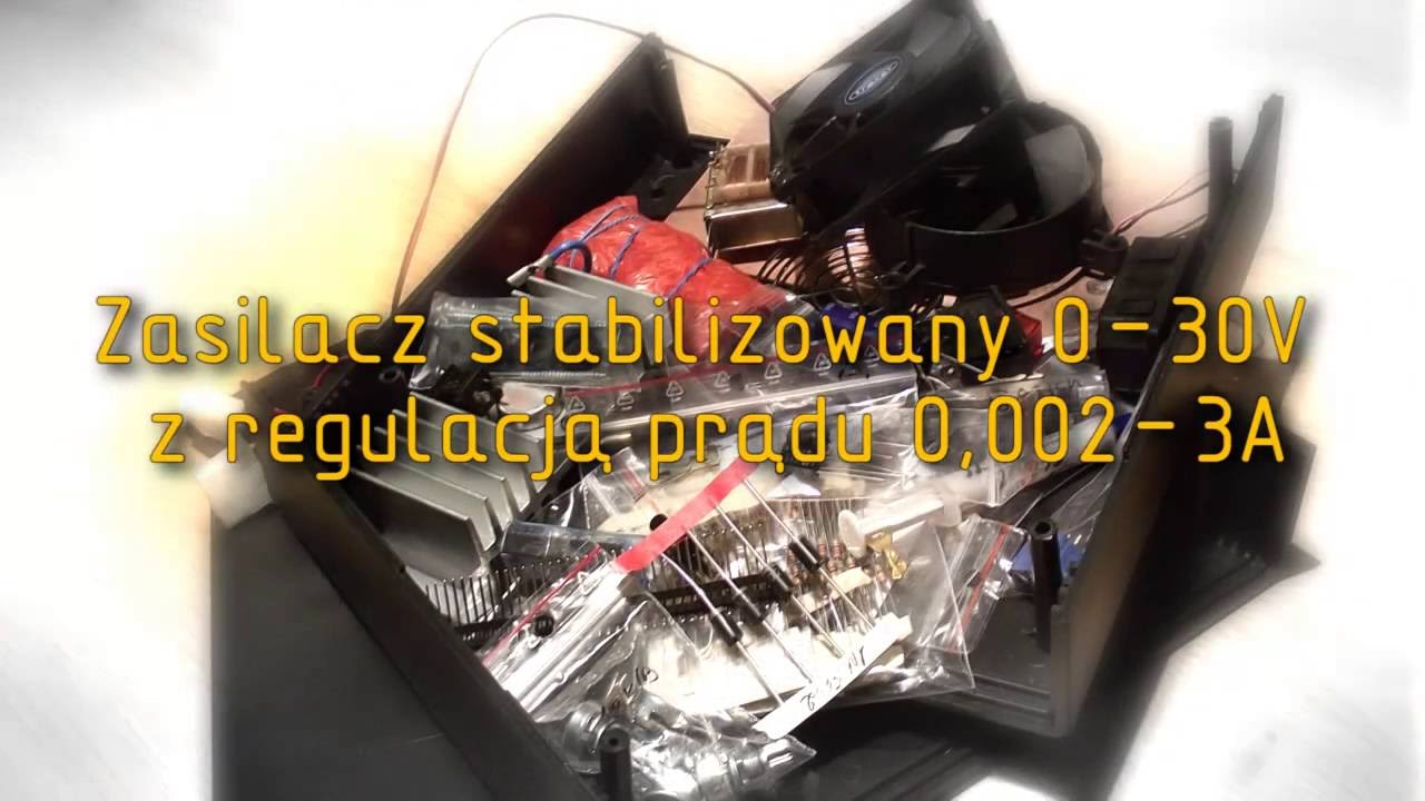 Zasilacz stabilizowany 0 - 30V z regulacją prądu 2mA - 3A