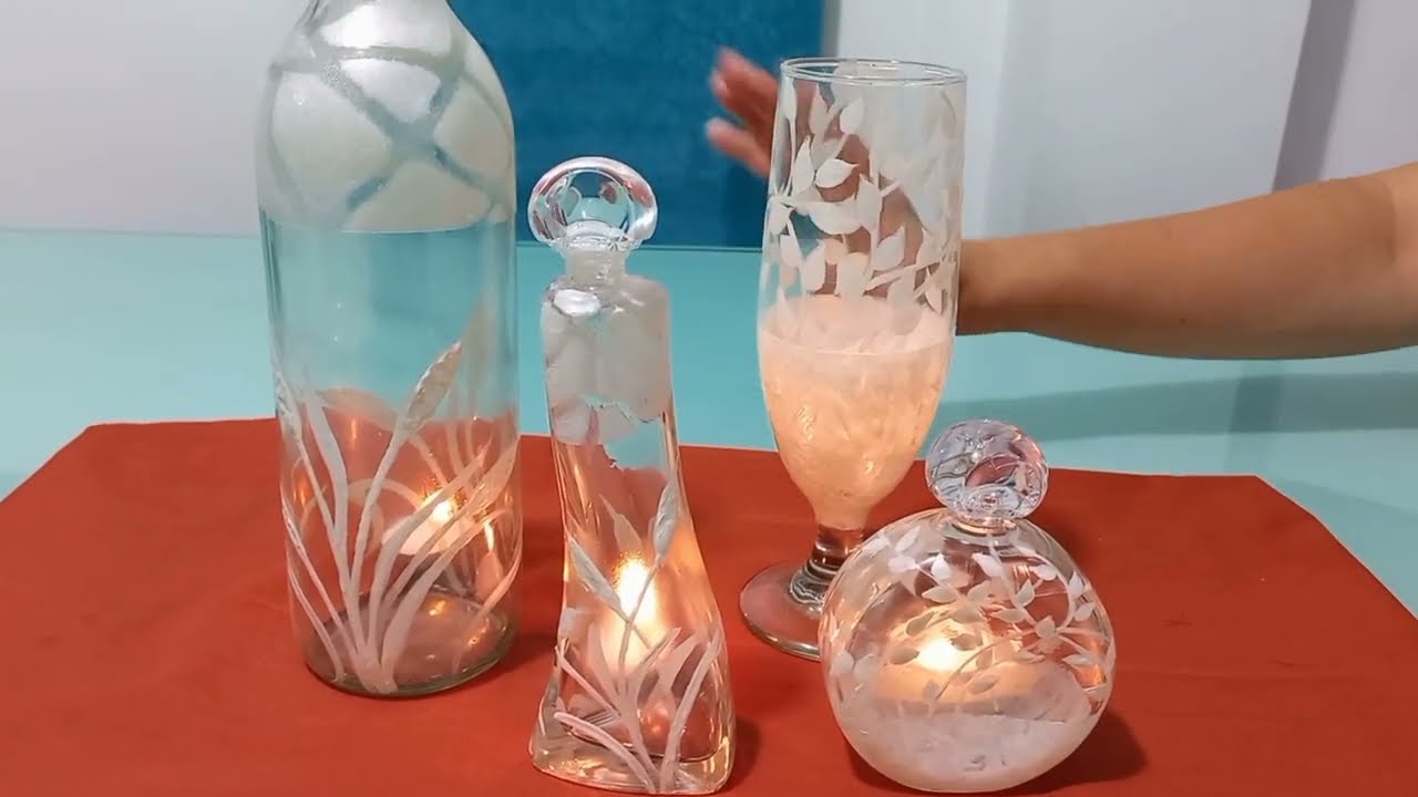DIY SEGUIMOS RECICLANDO BOTELLAS DE VIDRIO Y DECORANDO CON ESMALTES DE UÑAS 🎨