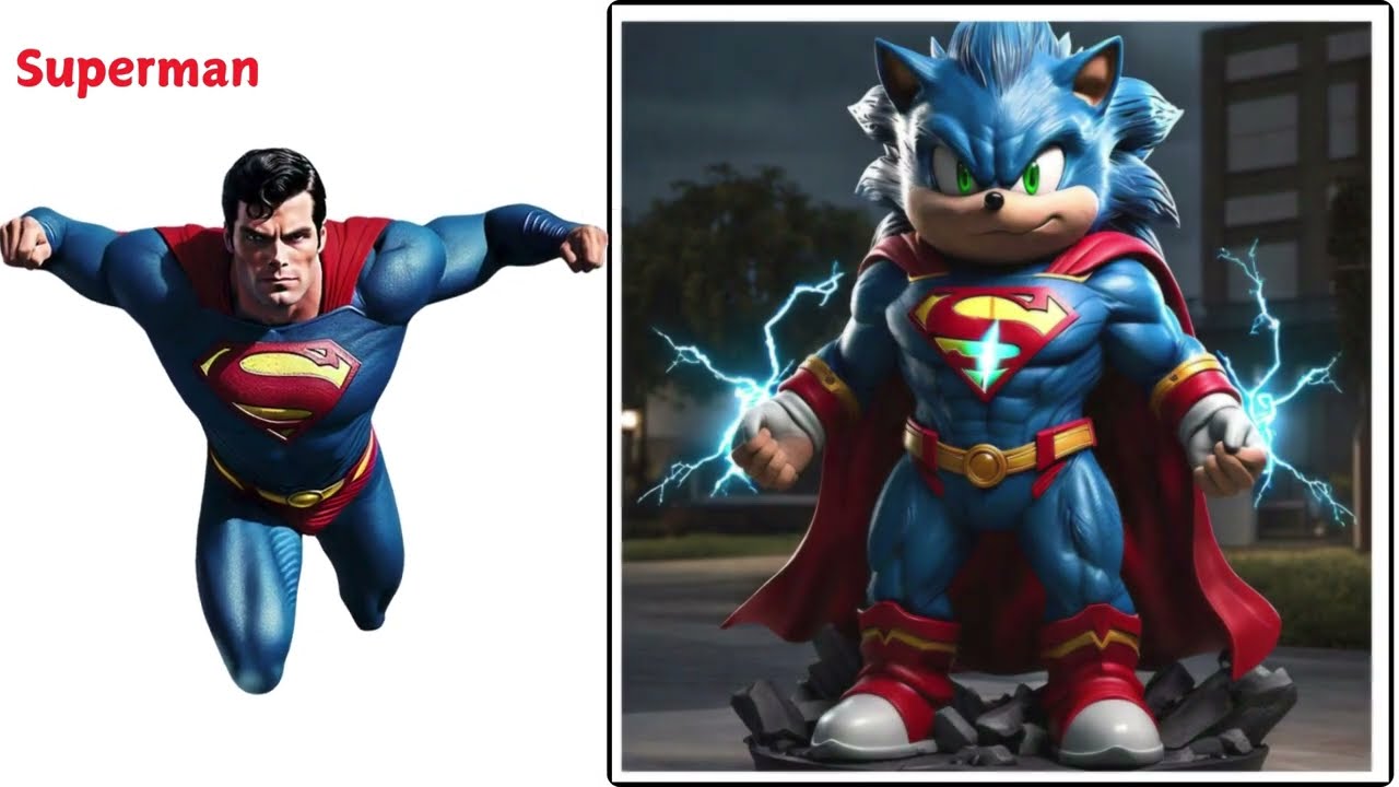 Avengers Vs DC Transform into Super Sonic Hedgehog (All Marvel & DC Characters)