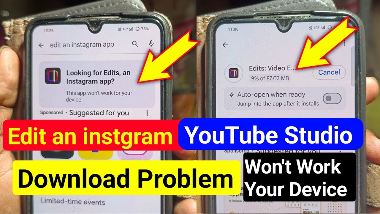 Edits An Instagram App Download Nahi Ho Raha | This App Won’t Work for Your Device Yt Studio app