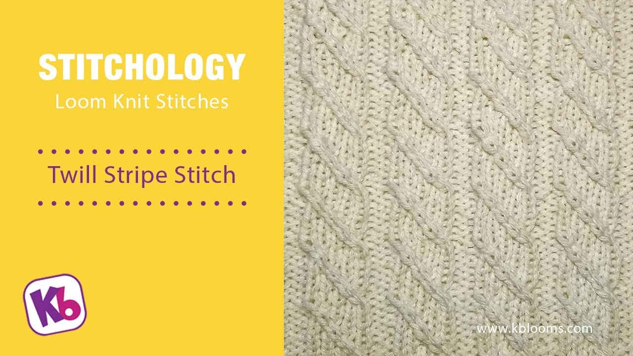 Twill Stripe: Loom Knitting Stitch