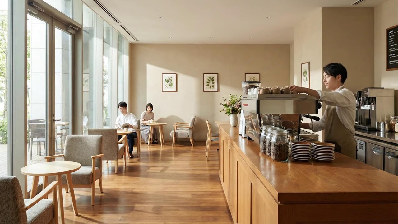 봄 공기가 감도는 카페 재즈 🌿☕🎶