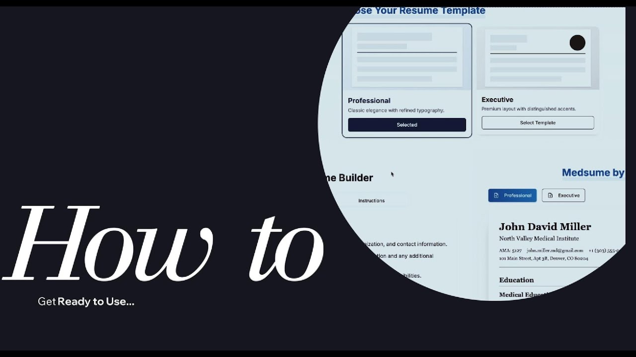 Build a Perfect Medical Resume in Minutes! | Medsume by Shank Live Demo