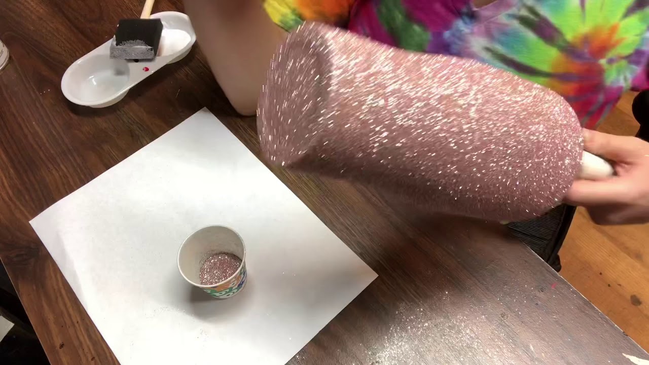 Glittered Tumbler Mod Podge Method