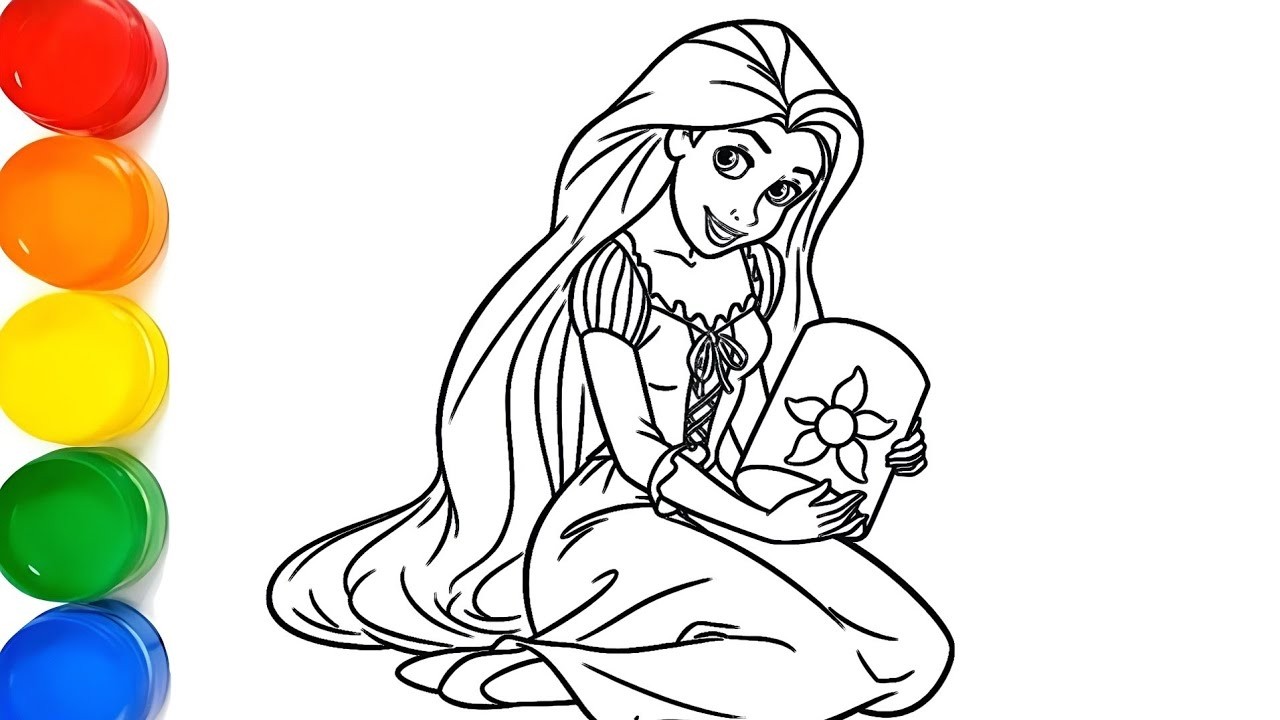 Cute Princess Coloring 👑✨Easy Coloring for Kids. How to Color a Cute Princess 👸easy drawing for kids