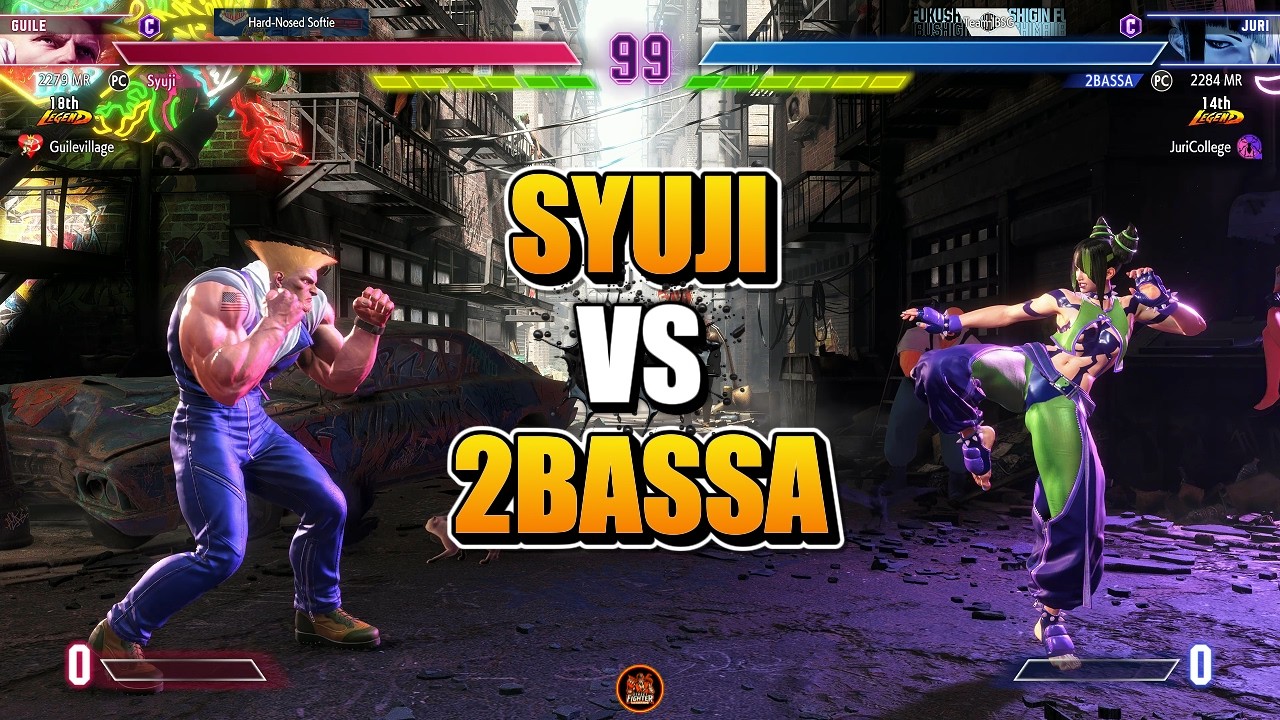 SF6 | Syuji (#2 Guile) VS 2BASSA (#2 Juri) | High Level Gameplay