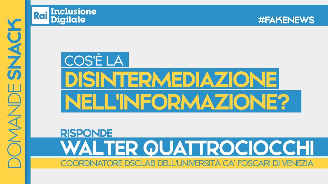 Cos&rsquo;&egrave; la disintermediazione nell&rsquo;informazione (e cosa comporta)?