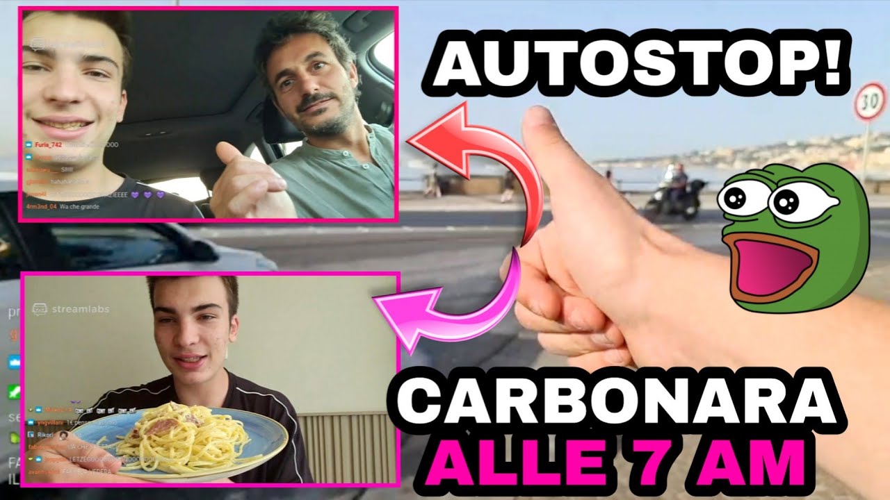IL GABBRONE FA AUTOSTOP E MANGIA UNA CARBONARA ALLE 7 DI MATTINA A NAPOLI!! Classico post serata