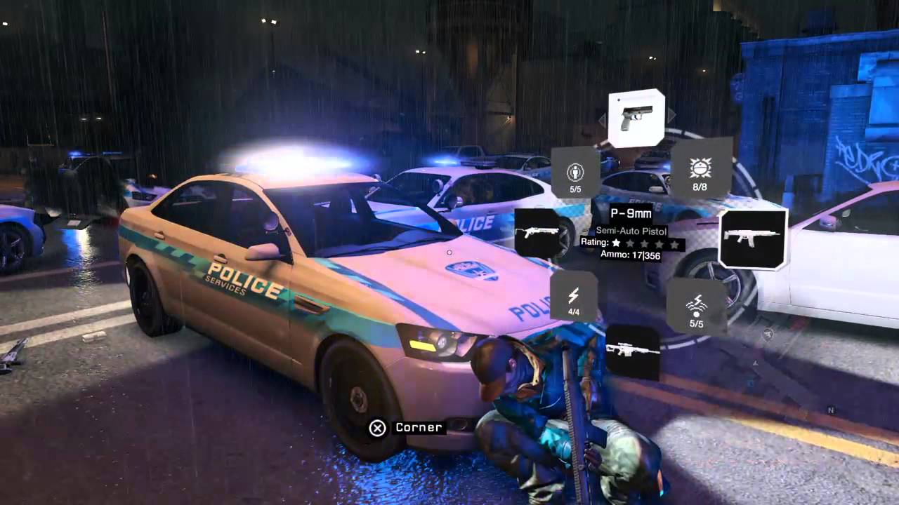 Watch Dogs - EPIC Level 5 Police Shootout!