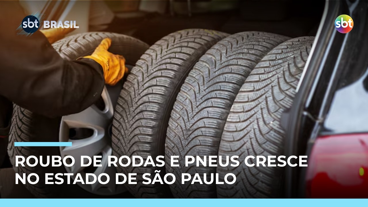 A cada 4 horas, um furto de rodas e pneus é registrado no estado de São Paulo | #SBTBrasil