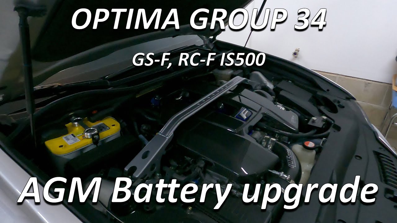Upgrading to a Group 34 Optima AGM battery in our Lexus GS-F