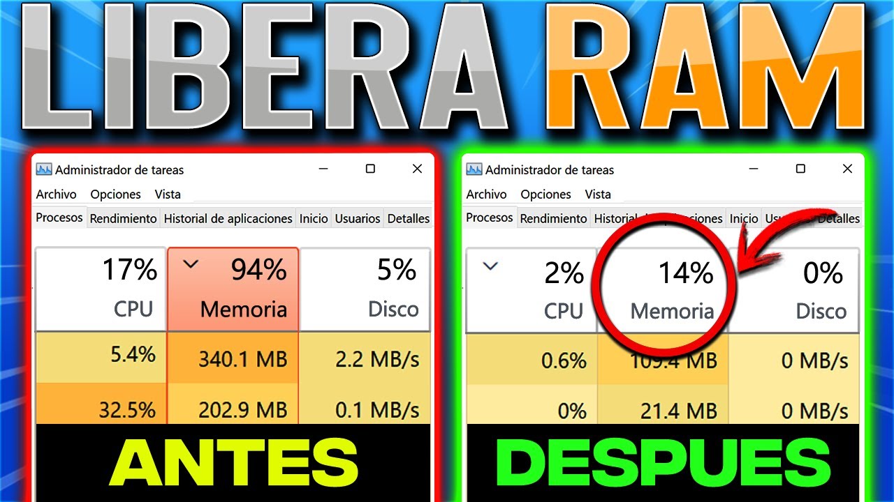 Como LIBERAR MEMORIA RAM en Windows 10 / 11 (+FPS)