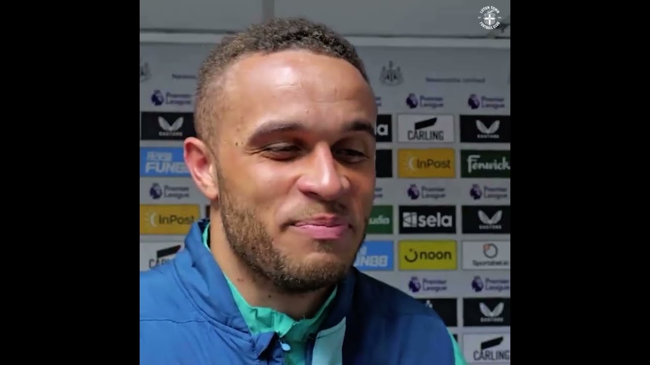 Carlton Morris post match interview after Newcastle United 4 Luton Town 4.