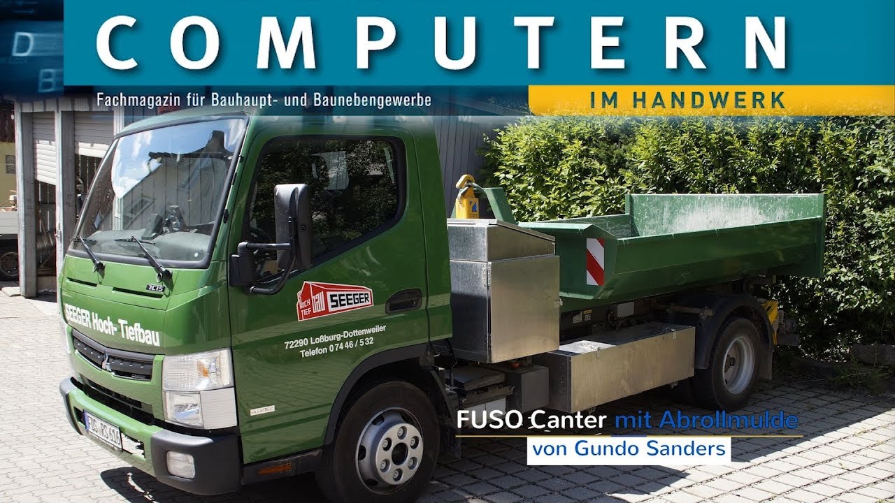 Mautspartipp Fuso Canter 7C15 mit Maytec-Abrollmulde