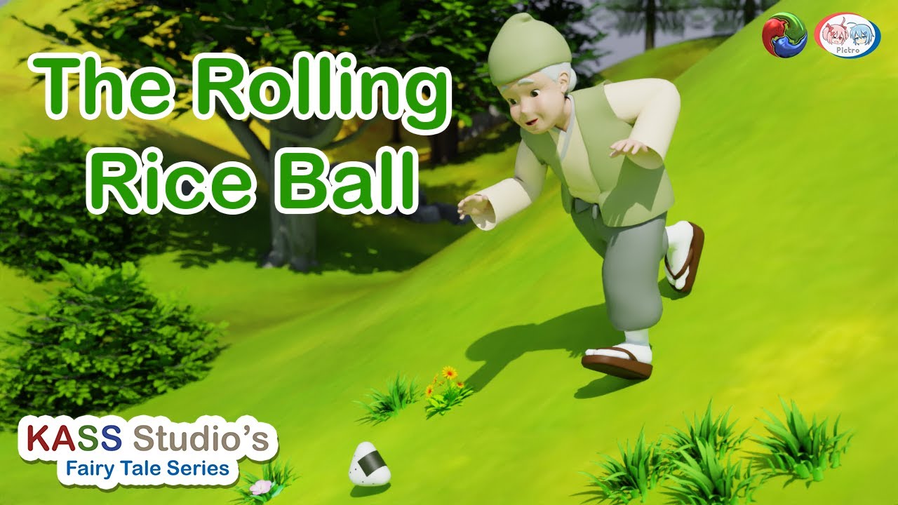 Let's Study English! Fairy Tale Picture Book Series | The rolling rice ball
