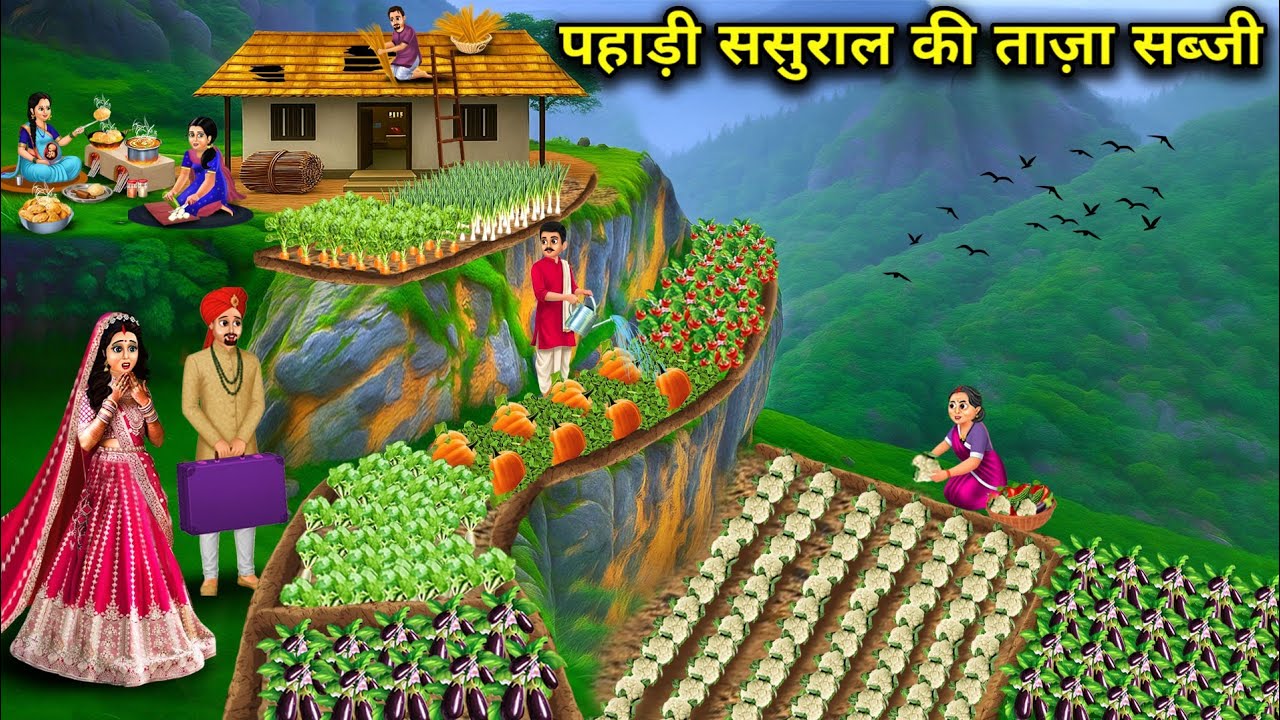 पहाड़ी ससुराल की ताज़ा सब्जी । Fresh Vegetables From The Hilly In-Laws (Kahaniyo Ka Zamana)