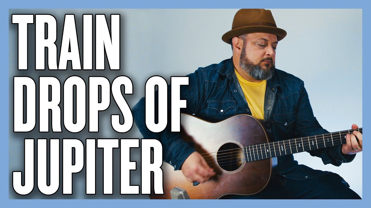Train Drops of Jupiter (лёгкая акустическая) Урок игры на гитаре + обучение