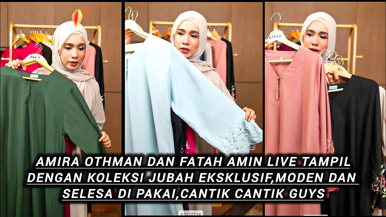 Fattah Amin & Amira Othman tampil dengan koleksi jubah eksklusif, moden dan selesa dipakai.Dapatkan