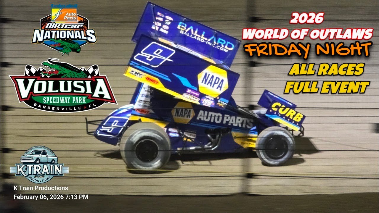 2026 DIRTcar Nationals World of Outlaws Sprint Cars | Friday Night from Volusia Speedway Park