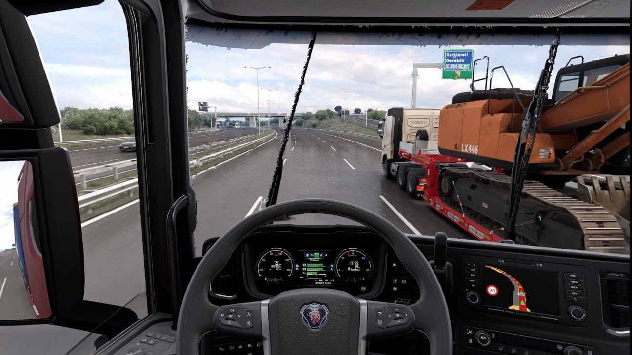 4K Realistic Ultra Graphic Rainy v2 Turkiye |Euro Truck Simulator 2 Snowymoon Mods Gameplay