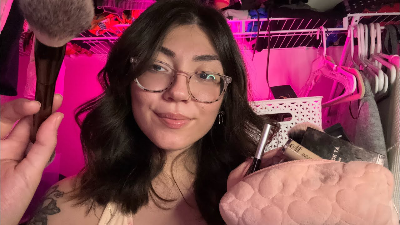 ASMR GRWM - Rambles, Hand Sounds, Makeup Bag Rummaging + (Ft. Dossier)