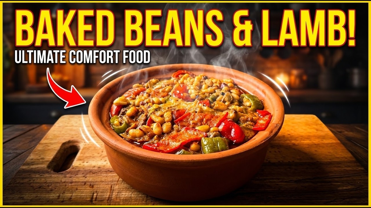 Baked beans with lamb! Запечённая фасоль с бараниной! Fırında kuzu etli kuru fasulye!