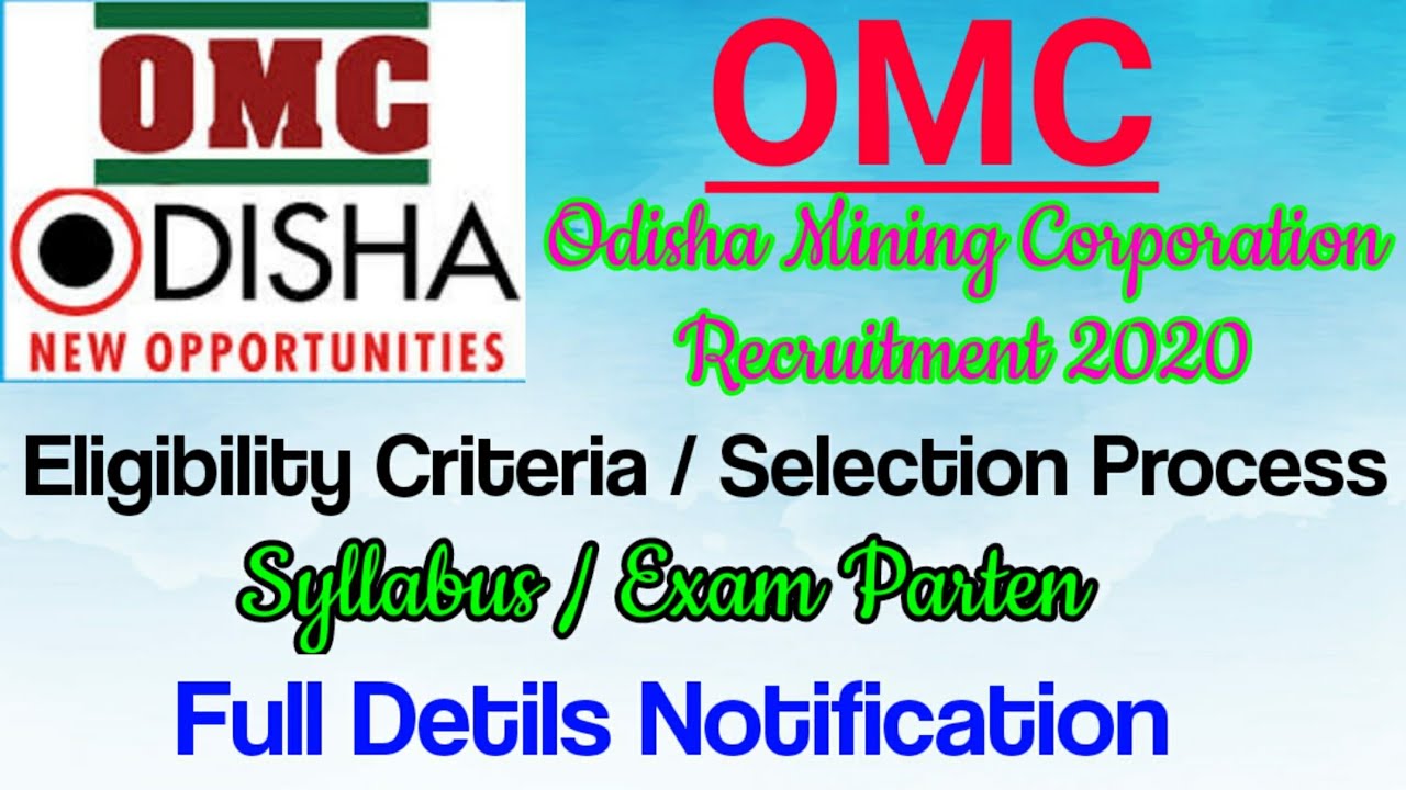 OMC Full Notification | OMC Vacancy 2020 | Eligibility Criteria/Selection Process/Syllabus EXAMCRACK