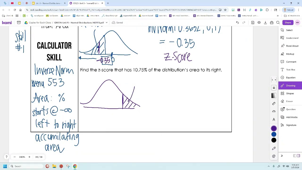 Unit 5 Lesson 4 - Inverse Norm and solving for x-values
