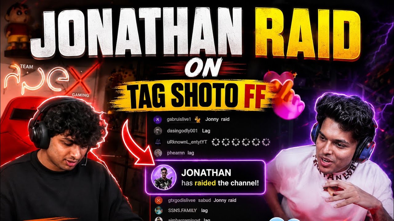 JONATHAN RAID ON TAG SHOTO FF🔥🫂🇮🇳 SHOTO CRAZY REACTION🔥👽📈 JONATHAN GIVE SOME LOVE 💕😘 #jonathangaming