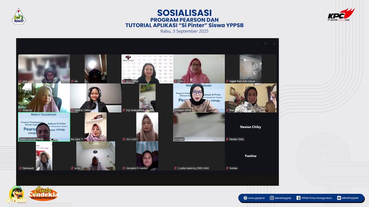 Sosialisasi Program Pearson dan Tutorial Aplikasi Si Pinter