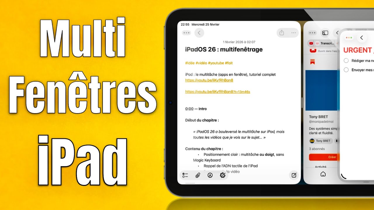 iPad : le multitâche (apps en fenêtre), tutoriel complet