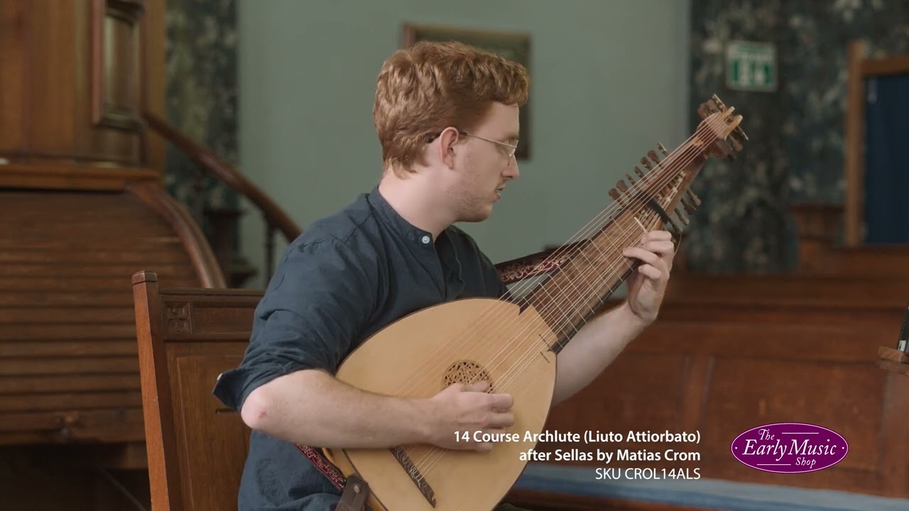 14 Course Archlute (Liuto Attiorbato) after Sellas by Matias Crom