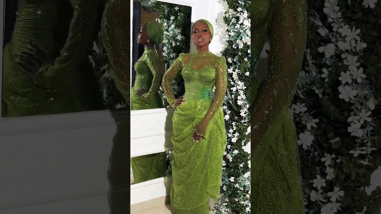 Elegant Emerald Green Aso Ebi Dress 2026 | Luxury Beaded Lace by Madika Klodin GH | African Fashion