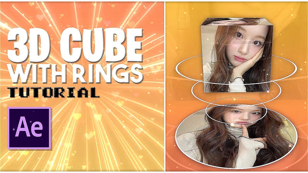3d cube with rings after effects tutorial!