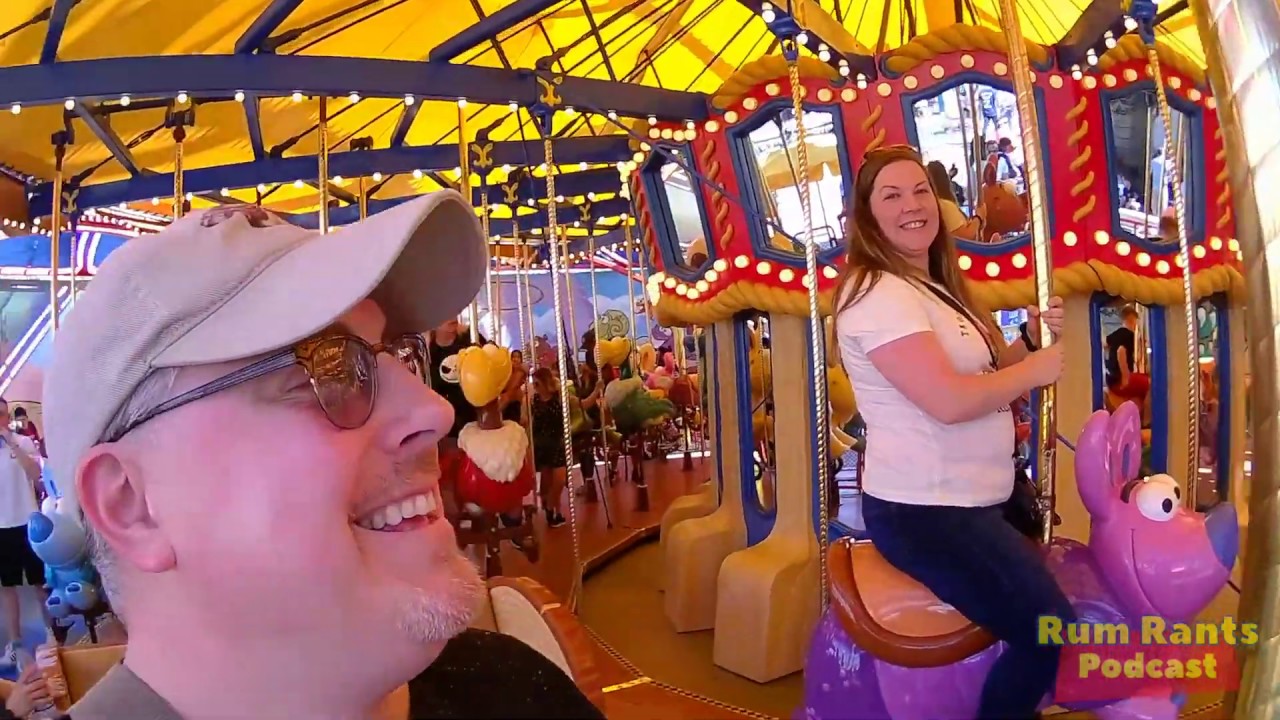 Rob & Amber ride Jessie’s Critter Carousel