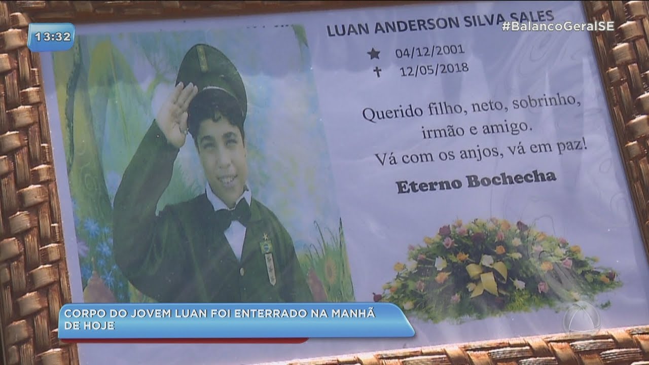 Comoção no enterro do jovem Luan - BALANÇO GERAL SERGIPE