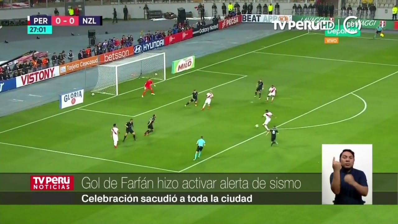 Celebración por gol de Farfán hizo activar alerta de sismo