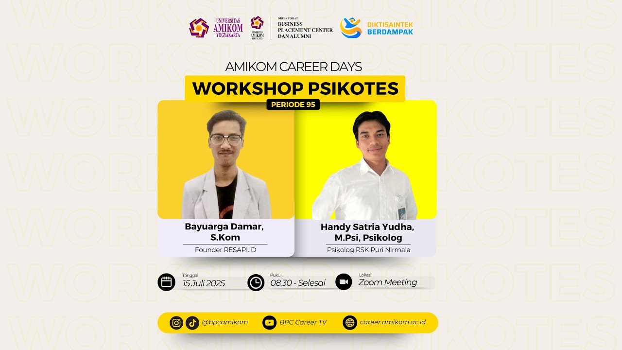 WORKSHOP PSIKOTES | Virtual Career Days 95 
