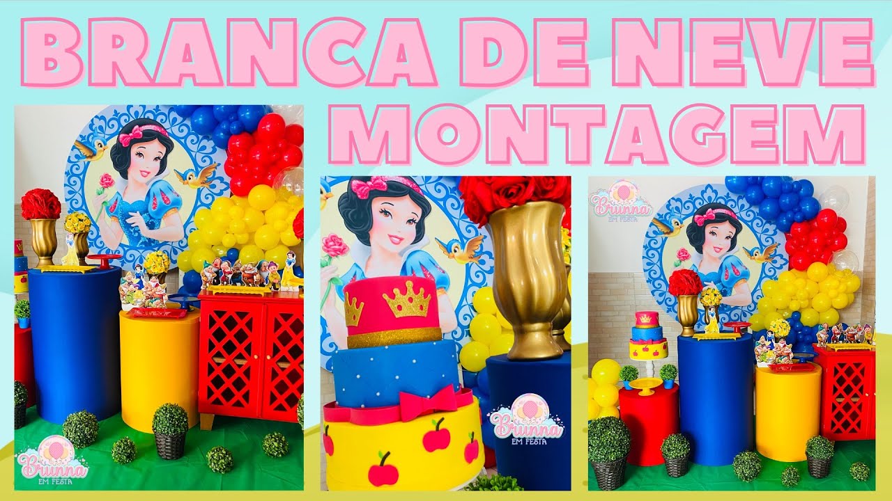 BRANCA DE NEVE - DECORAÇÃO / MONTAGEM | BRUNNA EM FESTA