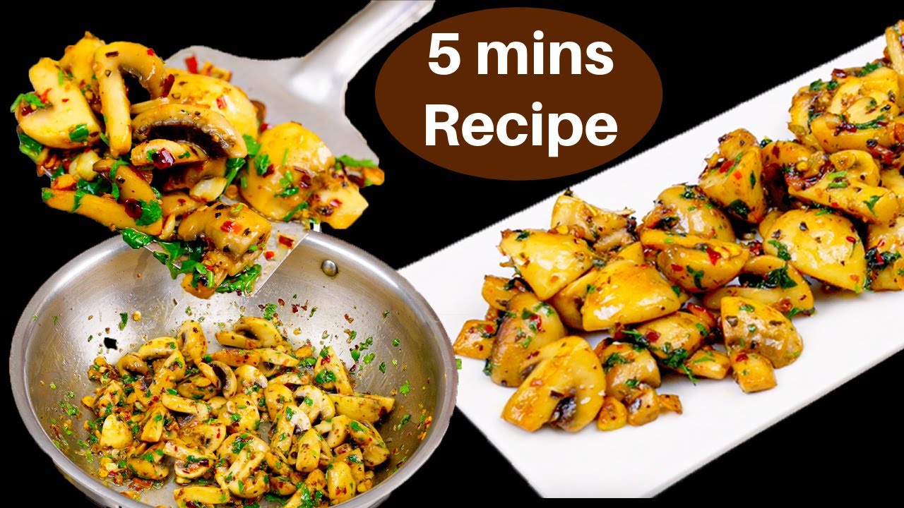 Garlic Pepper Mushroom | लहसुनी मशरुम बटर और कालीमिर्च के साथ | Best Mushroom Recipe |Kabitaskitchen
